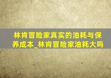 林肯冒险家真实的油耗与保养成本_林肯冒险家油耗大吗