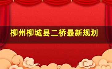 柳州柳城县二桥最新规划