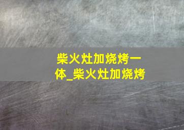 柴火灶加烧烤一体_柴火灶加烧烤