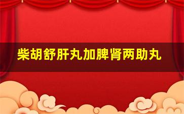 柴胡舒肝丸加脾肾两助丸