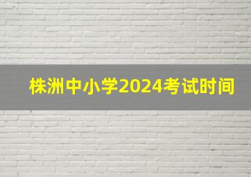 株洲中小学2024考试时间