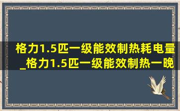 格力1.5匹一级能效制热耗电量_格力1.5匹一级能效制热一晚几度电