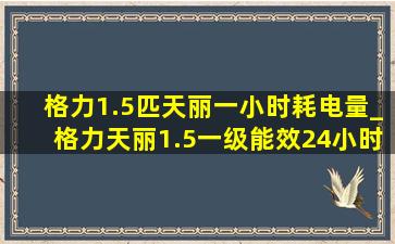 格力1.5匹天丽一小时耗电量_格力天丽1.5一级能效24小时耗电量