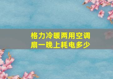 格力冷暖两用空调扇一晚上耗电多少