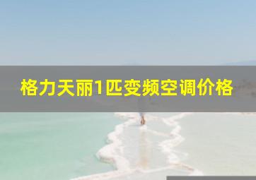 格力天丽1匹变频空调价格