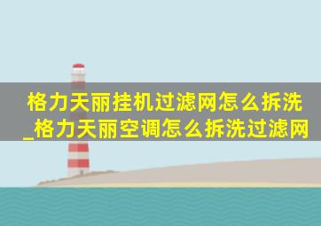 格力天丽挂机过滤网怎么拆洗_格力天丽空调怎么拆洗过滤网