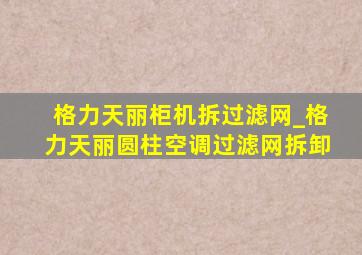 格力天丽柜机拆过滤网_格力天丽圆柱空调过滤网拆卸