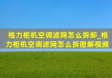 格力柜机空调滤网怎么拆卸_格力柜机空调滤网怎么拆图解视频