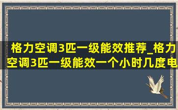 格力空调3匹一级能效推荐_格力空调3匹一级能效一个小时几度电