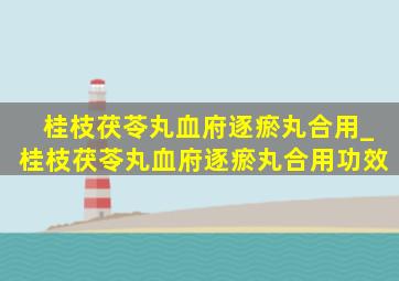 桂枝茯苓丸血府逐瘀丸合用_桂枝茯苓丸血府逐瘀丸合用功效