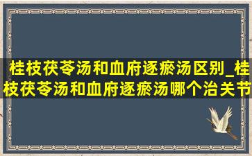 桂枝茯苓汤和血府逐瘀汤区别_桂枝茯苓汤和血府逐瘀汤哪个治关节疼