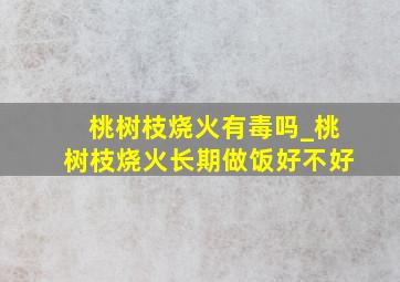 桃树枝烧火有毒吗_桃树枝烧火长期做饭好不好