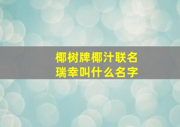 椰树牌椰汁联名瑞幸叫什么名字