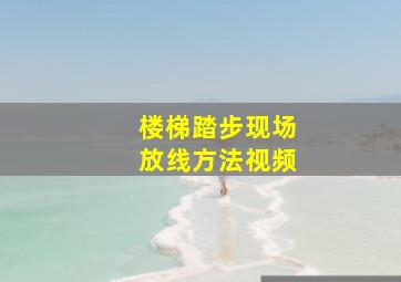 楼梯踏步现场放线方法视频