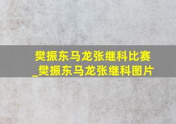 樊振东马龙张继科比赛_樊振东马龙张继科图片