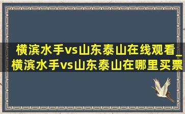 横滨水手vs山东泰山在线观看_横滨水手vs山东泰山在哪里买票