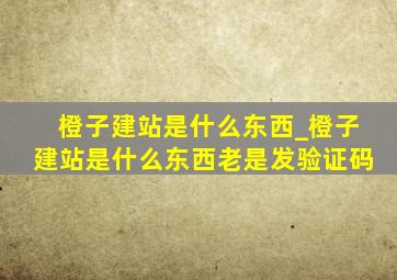 橙子建站是什么东西_橙子建站是什么东西老是发验证码