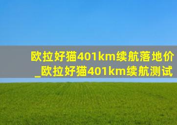 欧拉好猫401km续航落地价_欧拉好猫401km续航测试