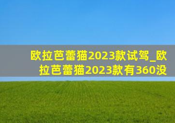 欧拉芭蕾猫2023款试驾_欧拉芭蕾猫2023款有360没