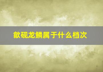 歙砚龙鳞属于什么档次