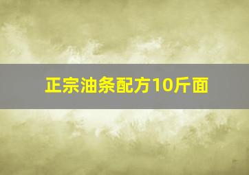 正宗油条配方10斤面