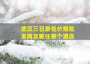 武汉三日游(低价烟批发网)攻略住哪个酒店