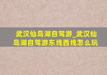 武汉仙岛湖自驾游_武汉仙岛湖自驾游东线西线怎么玩