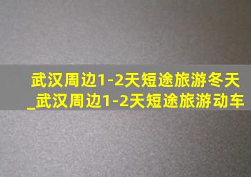 武汉周边1-2天短途旅游冬天_武汉周边1-2天短途旅游动车