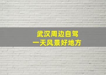 武汉周边自驾一天风景好地方