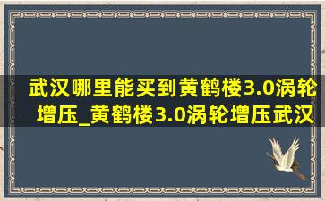 武汉哪里能买到黄鹤楼3.0涡轮增压_黄鹤楼3.0涡轮增压武汉哪里有卖