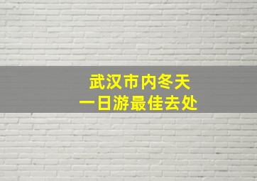 武汉市内冬天一日游最佳去处