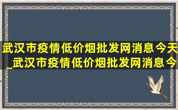 武汉市疫情(低价烟批发网)消息今天_武汉市疫情(低价烟批发网)消息今天数据