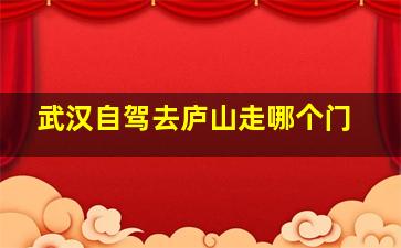 武汉自驾去庐山走哪个门