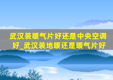 武汉装暖气片好还是中央空调好_武汉装地暖还是暖气片好