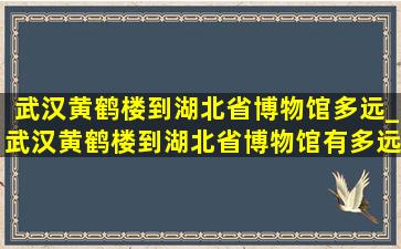 武汉黄鹤楼到湖北省博物馆多远_武汉黄鹤楼到湖北省博物馆有多远