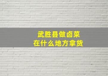 武胜县做卤菜在什么地方拿货