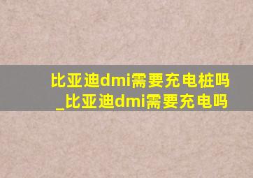 比亚迪dmi需要充电桩吗_比亚迪dmi需要充电吗