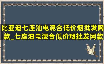 比亚迪七座油电混合(低价烟批发网)款_七座油电混合(低价烟批发网)款