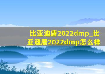 比亚迪唐2022dmp_比亚迪唐2022dmp怎么样