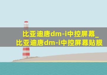 比亚迪唐dm-i中控屏幕_比亚迪唐dm-i中控屏幕贴膜