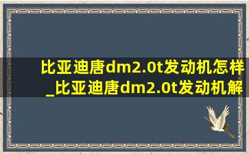 比亚迪唐dm2.0t发动机怎样_比亚迪唐dm2.0t发动机解析