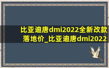 比亚迪唐dmi2022全新改款落地价_比亚迪唐dmi2022全新改款有5座吗