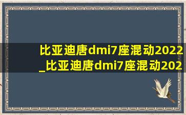 比亚迪唐dmi7座混动2022_比亚迪唐dmi7座混动2022的缺点