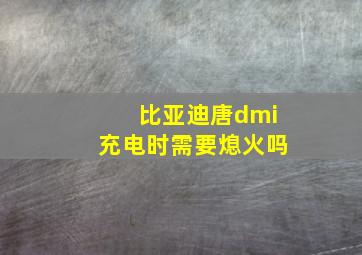 比亚迪唐dmi充电时需要熄火吗