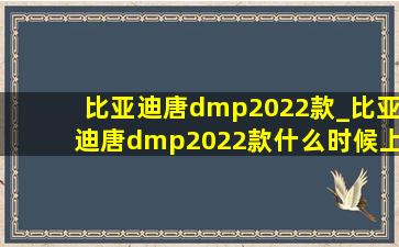 比亚迪唐dmp2022款_比亚迪唐dmp2022款什么时候上市