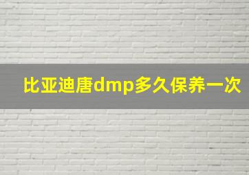 比亚迪唐dmp多久保养一次