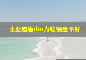 比亚迪唐dm为啥销量不好