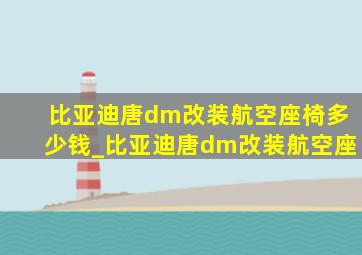 比亚迪唐dm改装航空座椅多少钱_比亚迪唐dm改装航空座