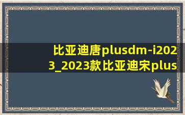 比亚迪唐plusdm-i2023_2023款比亚迪宋plusdm-i