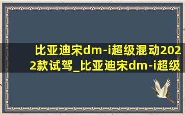 比亚迪宋dm-i超级混动2022款试驾_比亚迪宋dm-i超级混动2022款7座